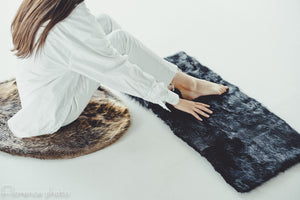 Black Fur Rug