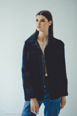 Sale Blue Nutria Bomber