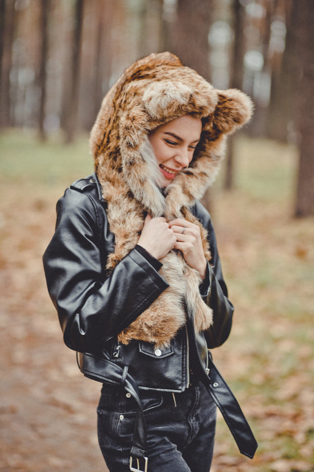 Lynx Fur Hat Hood