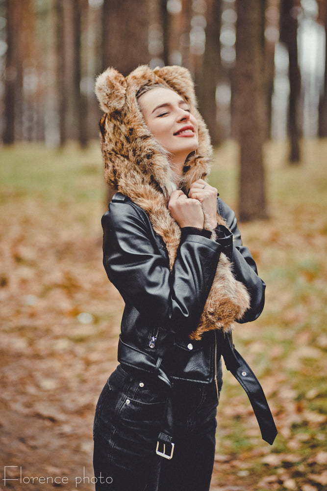Lynx Fur Hat Hood