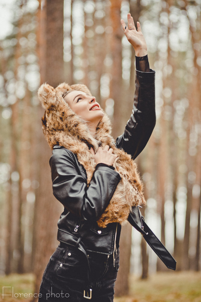 Lynx Fur Hat Hood