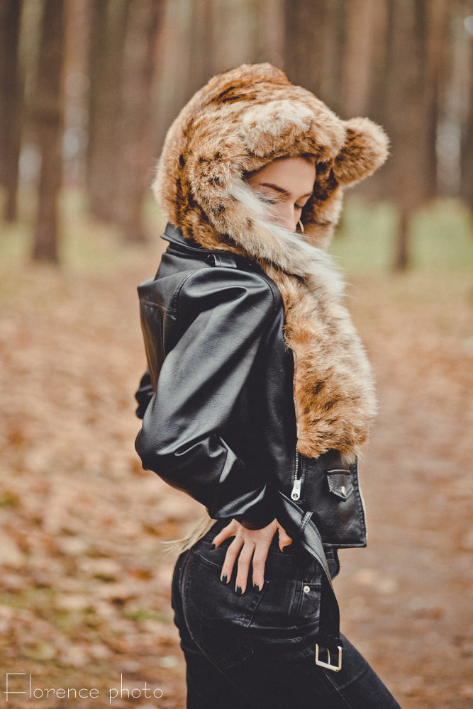 Lynx Fur Hat Hood