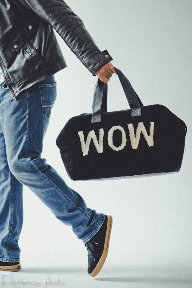 Beaver Fur Duffle Bag