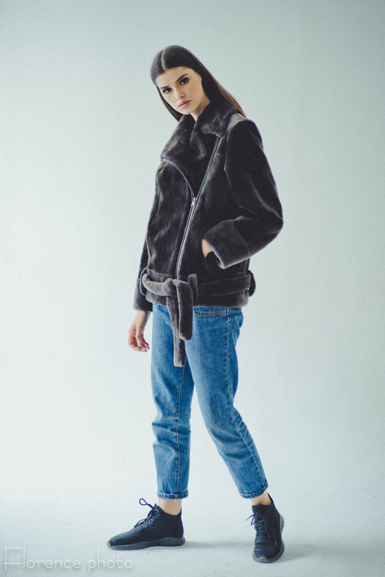 Black Beaver Aviator Jacket