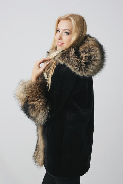 Raccoon and Beaver Fur Coat