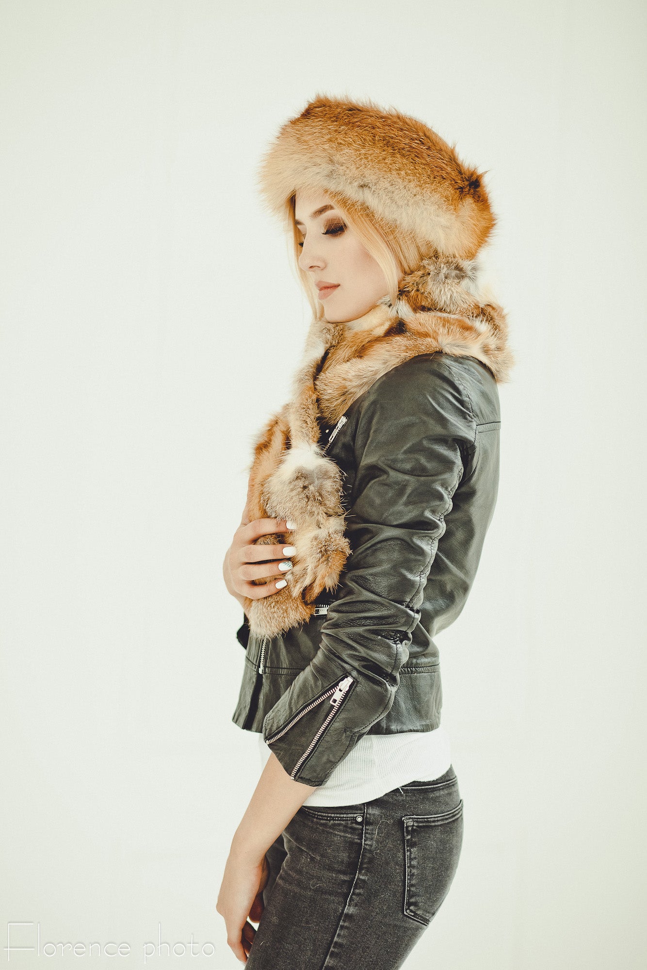 Red Fox Fur Headband
