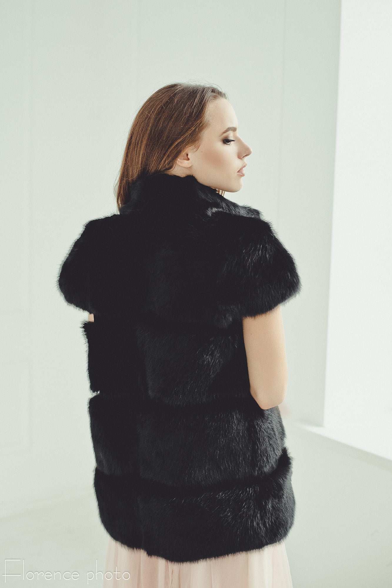 Black Rabbit Fur Vest