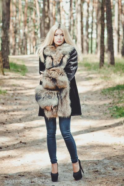 Raccoon and Beaver Fur Coat