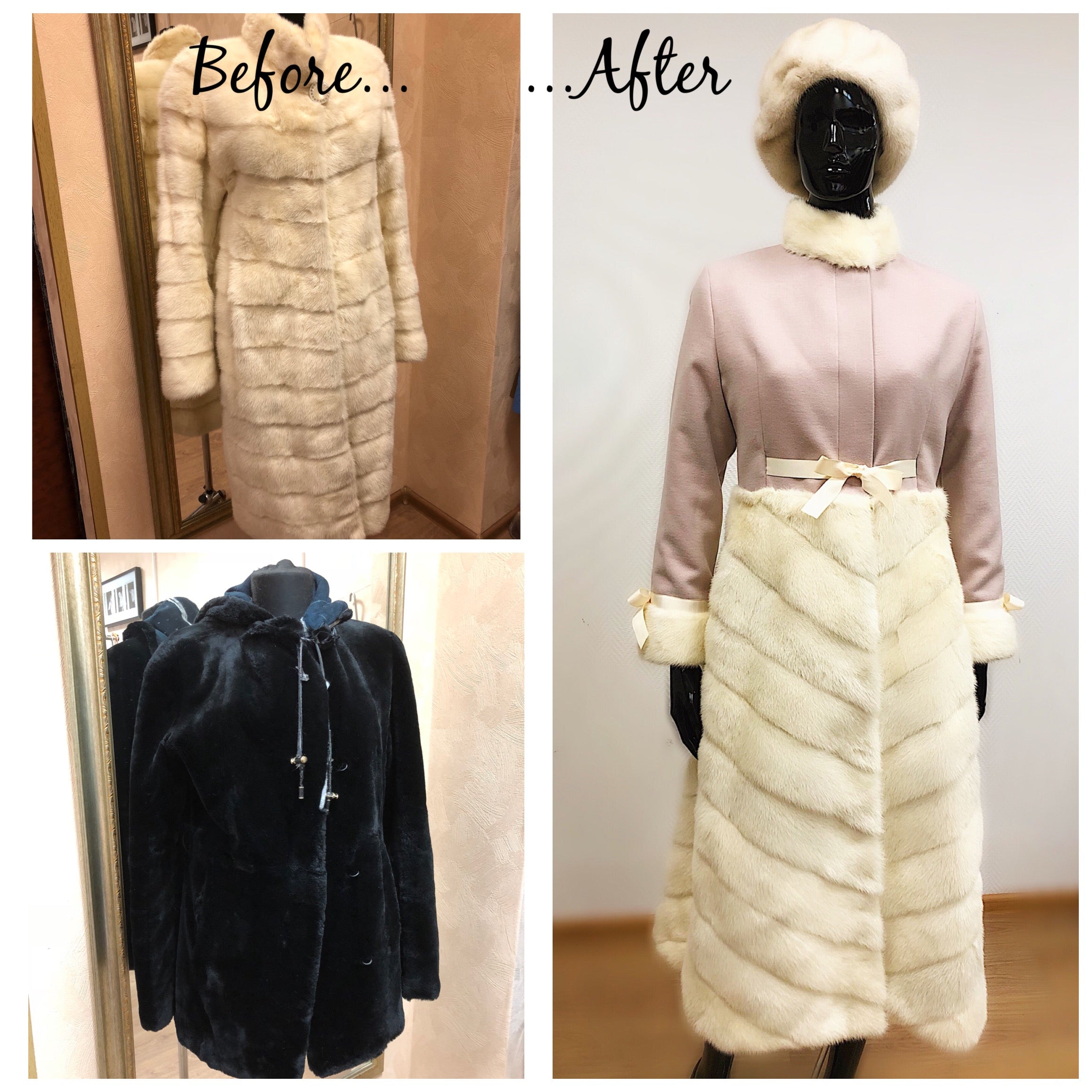 Custom fur and cashmere coat makeover