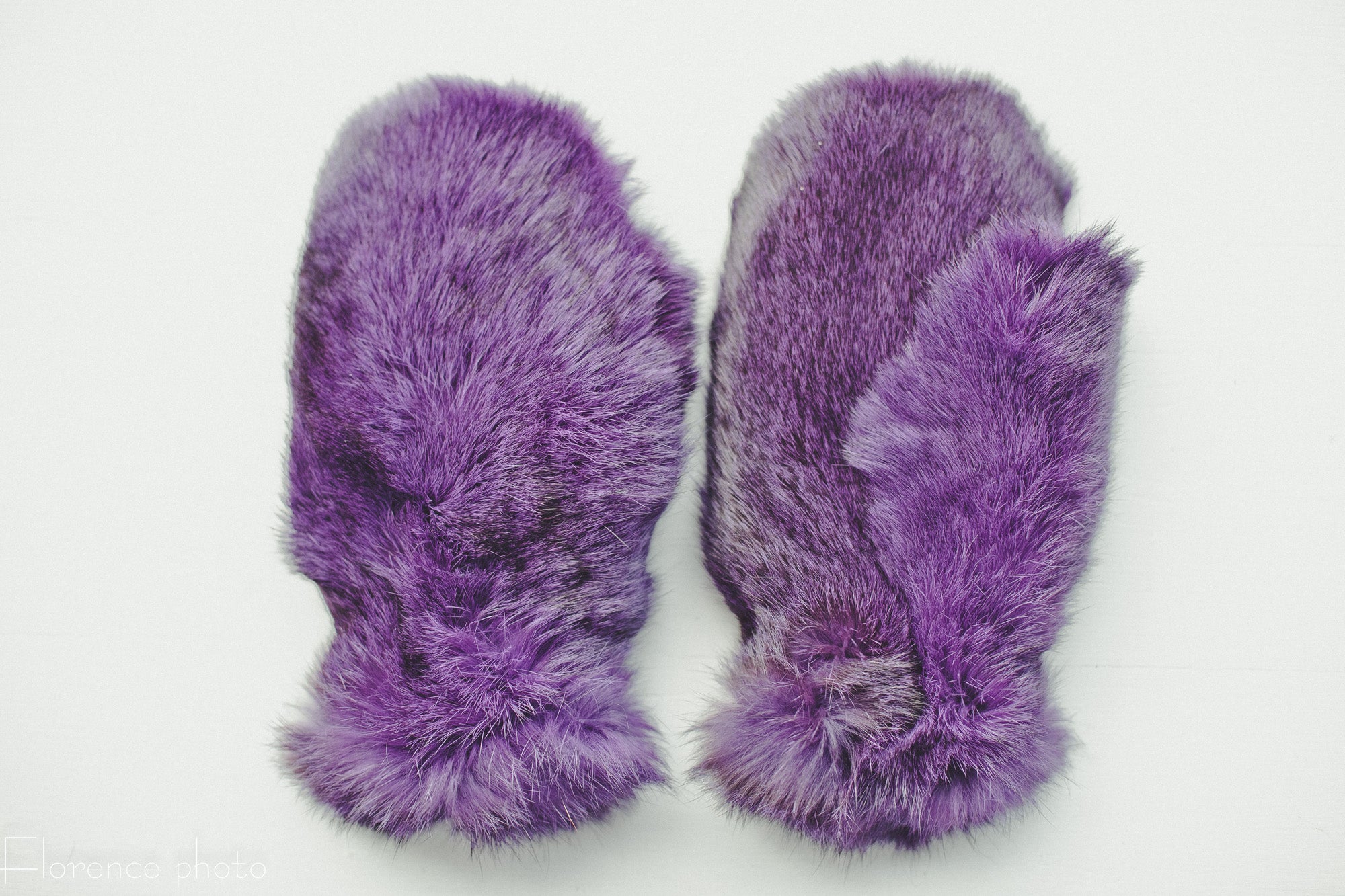 White Fur Gloves