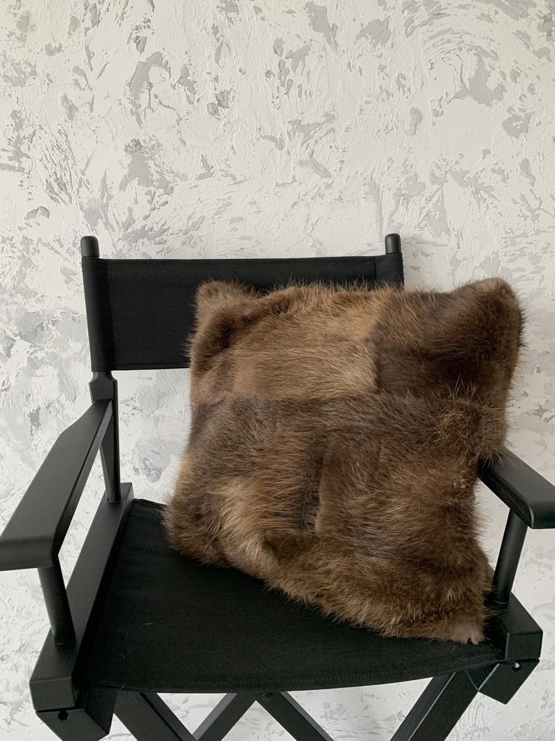 Set of 2 Black Beaver Pillow Covers