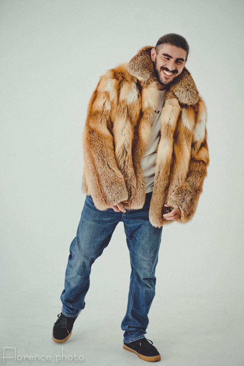 Real Fox Fur Jacket Male - Winter Men's Coats I Forestfox