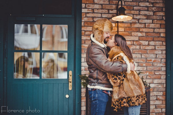 Fox Fur Coat with Leopard Print