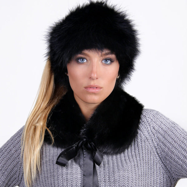 collar in mink fur