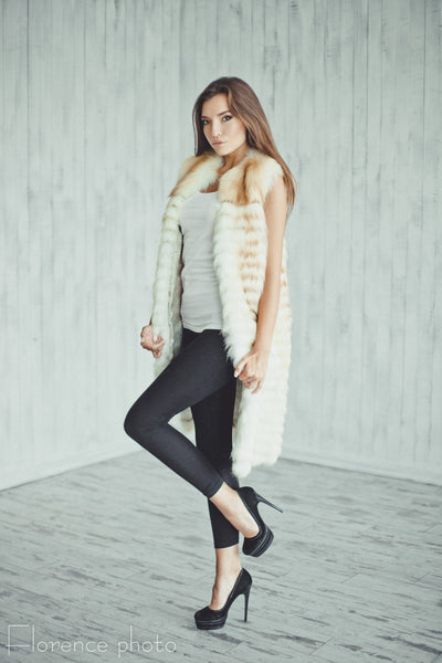 real fox fur vest