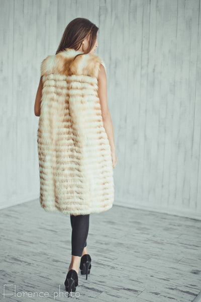 fox fur vest real