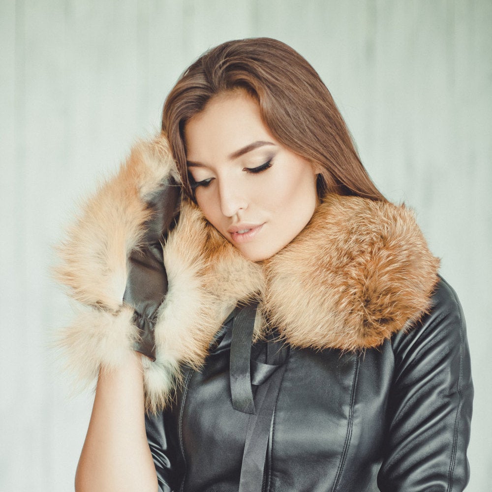 fox fur collar