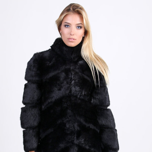 rabbit fur jacket