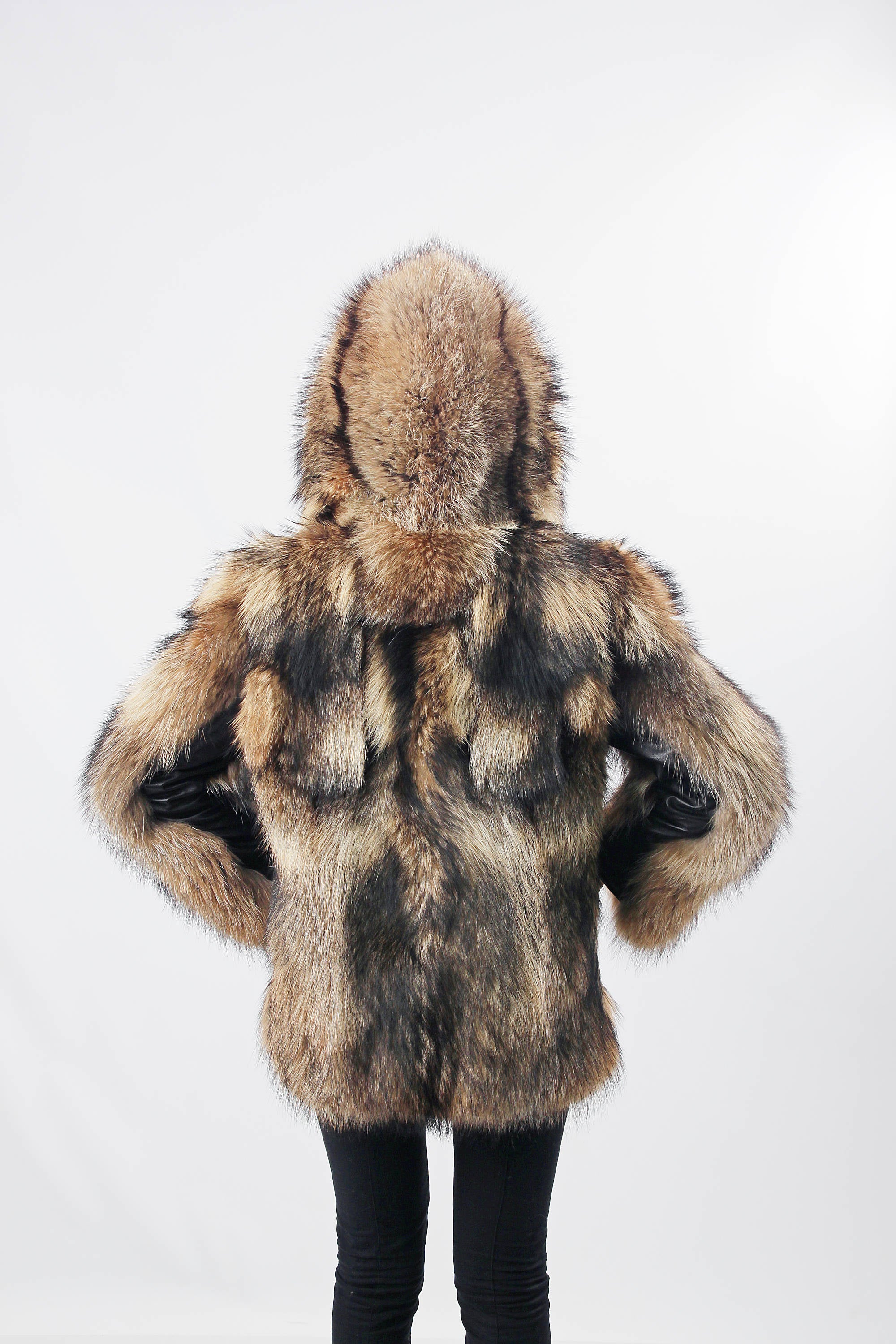 raccoon fur jacket for sale