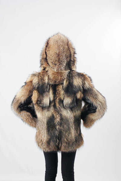 raccoon fur jacket for sale