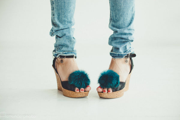 fur shoe clips