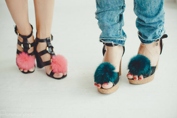 fur shoe clips for women