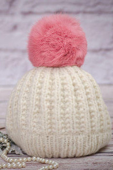 Pink Fur Pom Pom