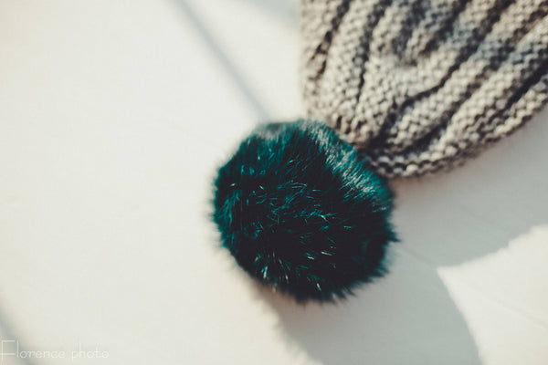 emerald fur pom pom