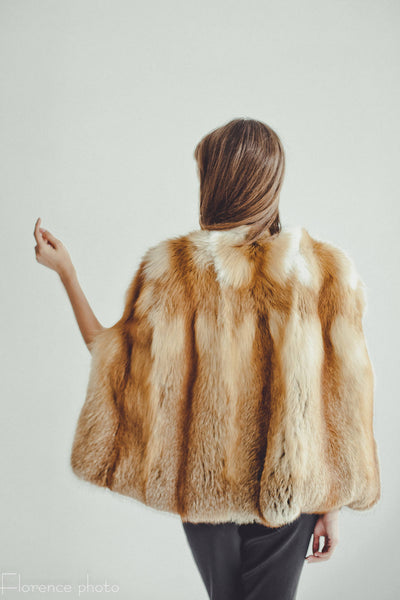 wedding cape in fur for women