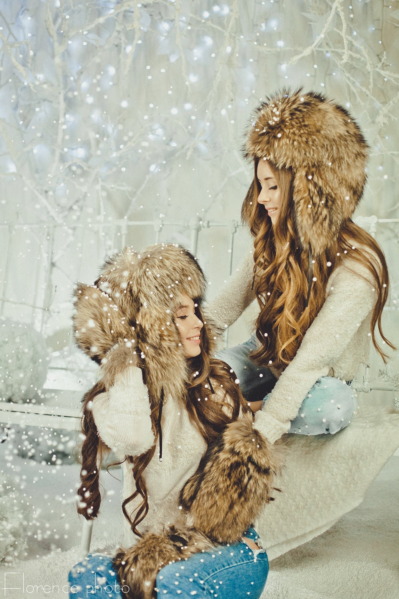 cheap fur mittens