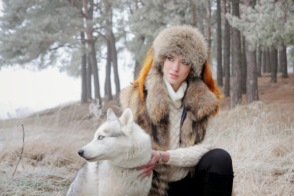 raccoon fur vest outfit