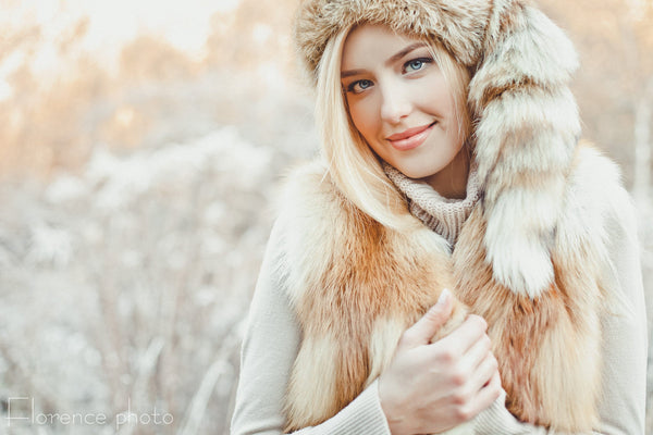 real fox fur vest