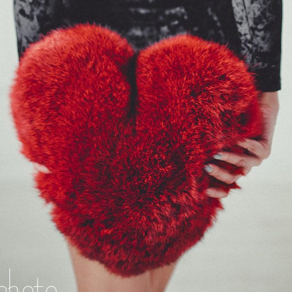 heart shaped pillow cover love