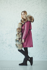 real fox fur parka coat