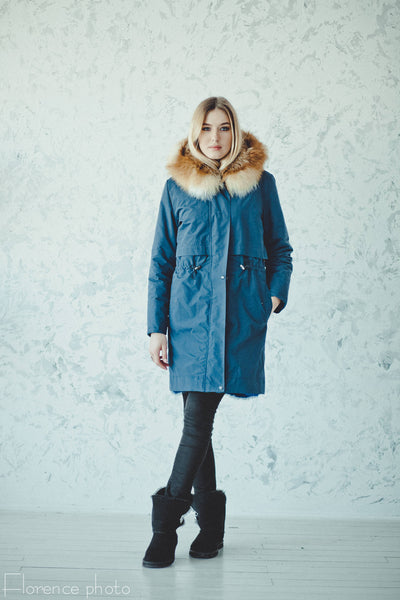 fur lined parka coat ladies