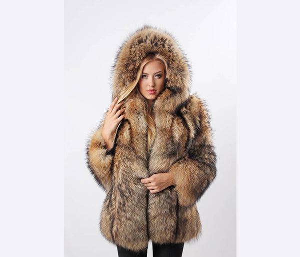 raccoon fur jacket ladies