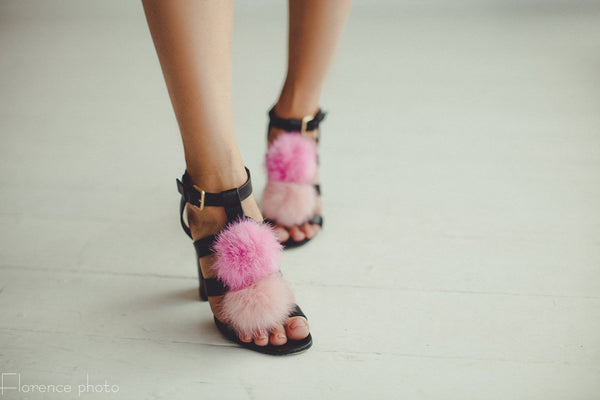 fur shoe clips