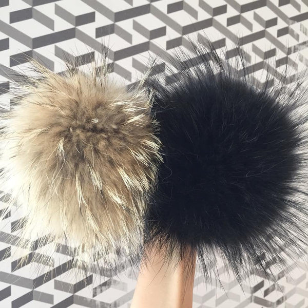 pom pons for hat in fur