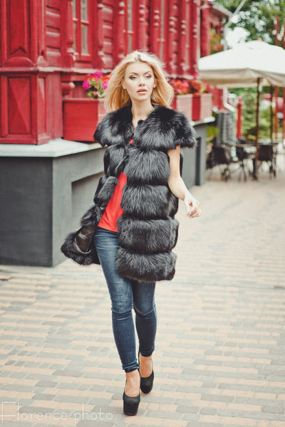 fox fur vest canada