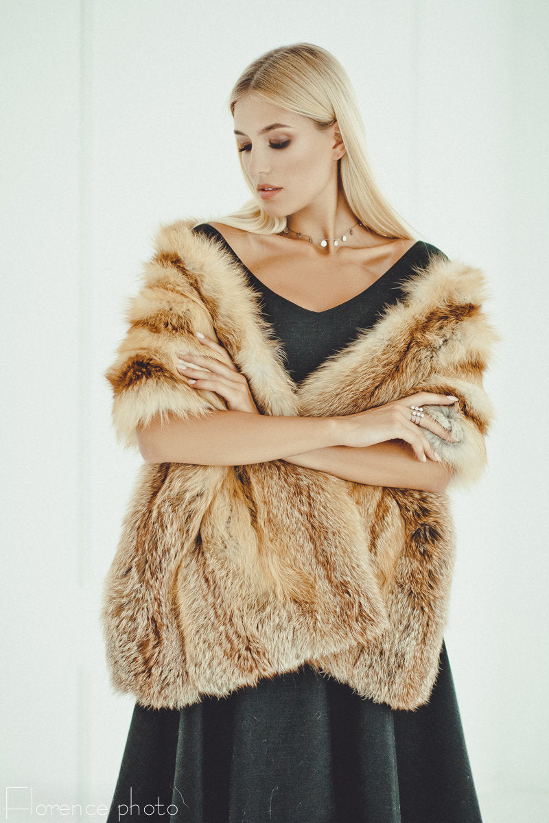 genuine fur stole