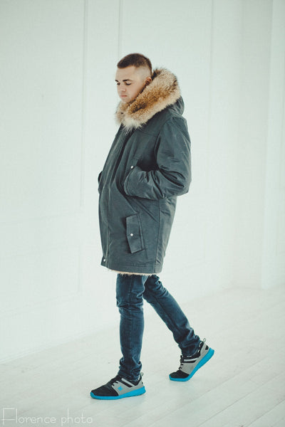 fur lined parka coat for sales