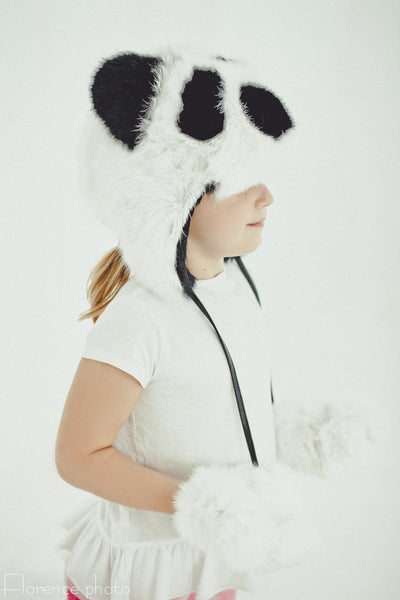 panda fur hat kids