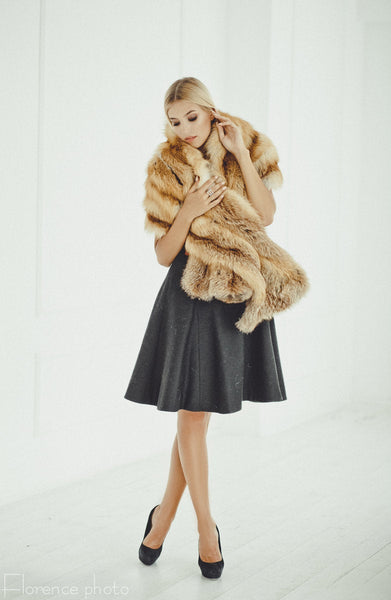 wedding fox fur stole