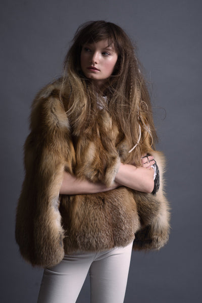 genuine fur cape