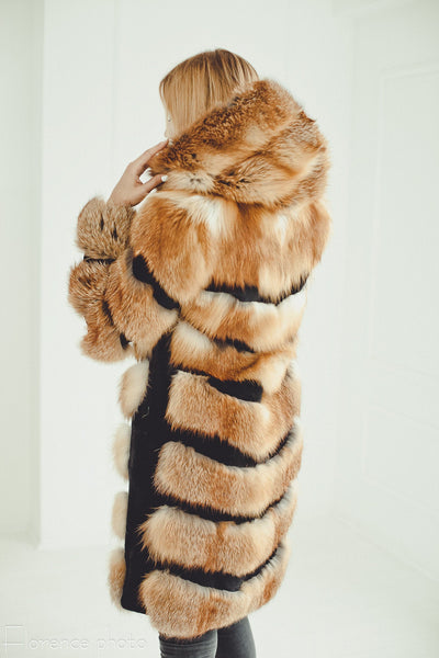 women fox fur jacket