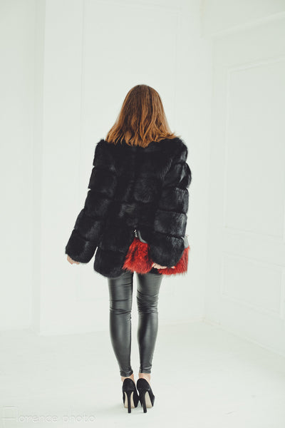 rabbit fur jacket coat