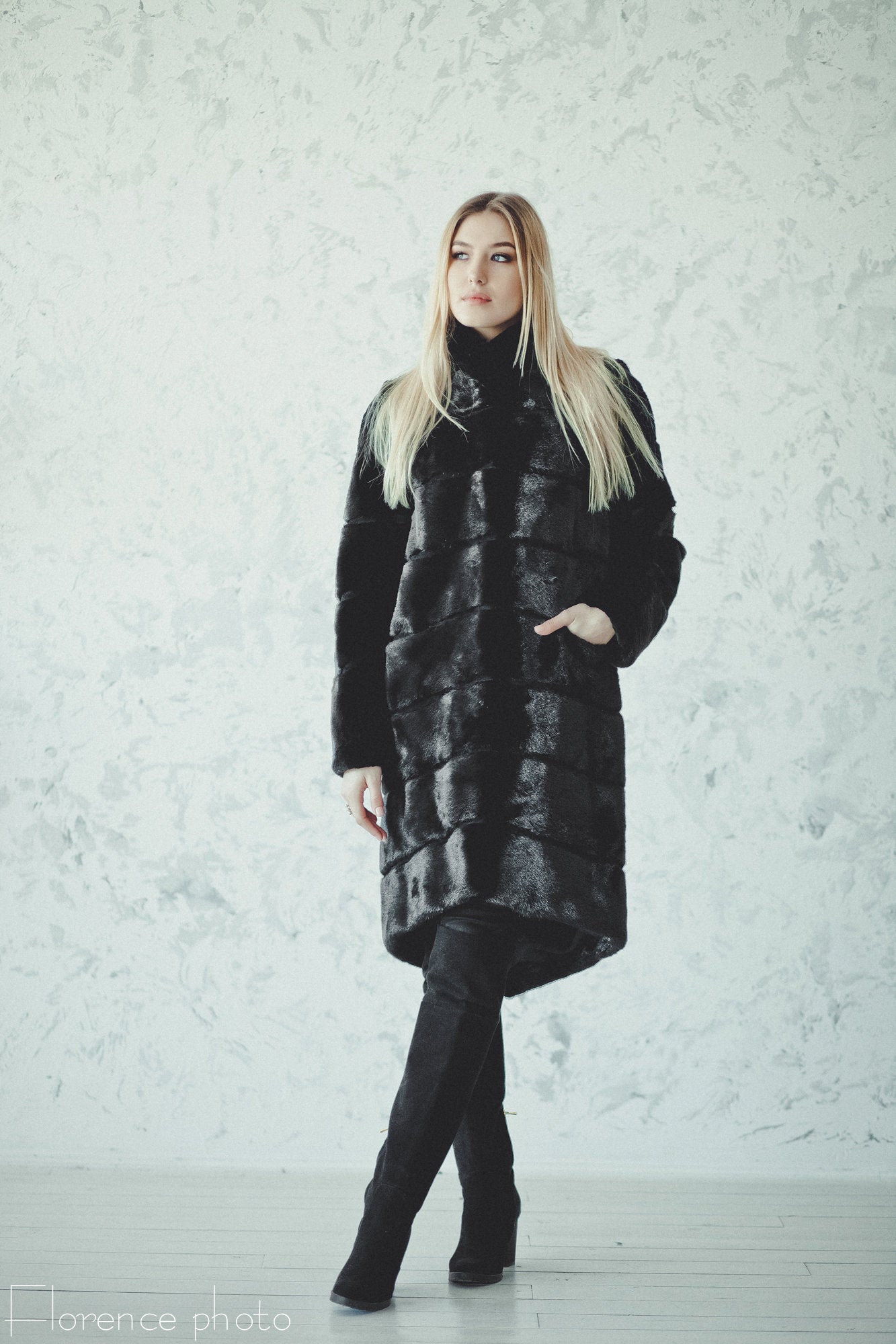 black otter coat