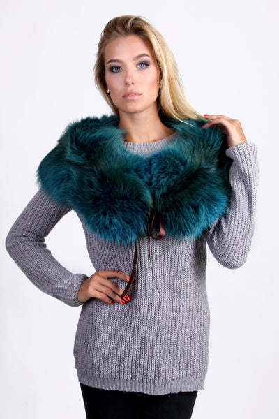 emerald fox fur stole