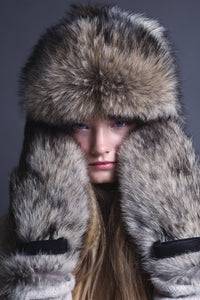 coyote fur ushanka hat