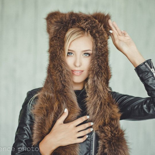 fox fur hat womens